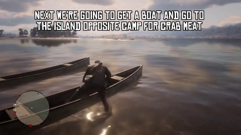 Crab meat on the island