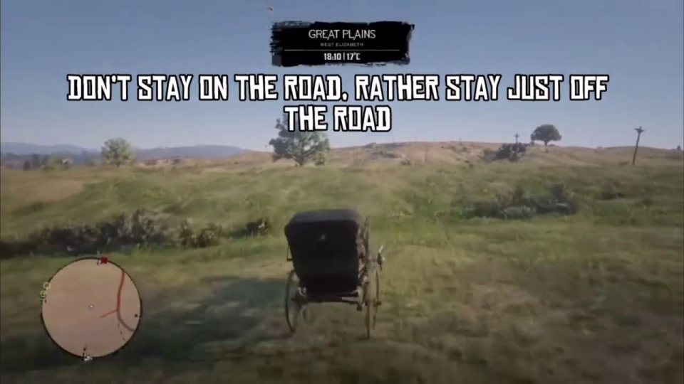 Stay just off the road