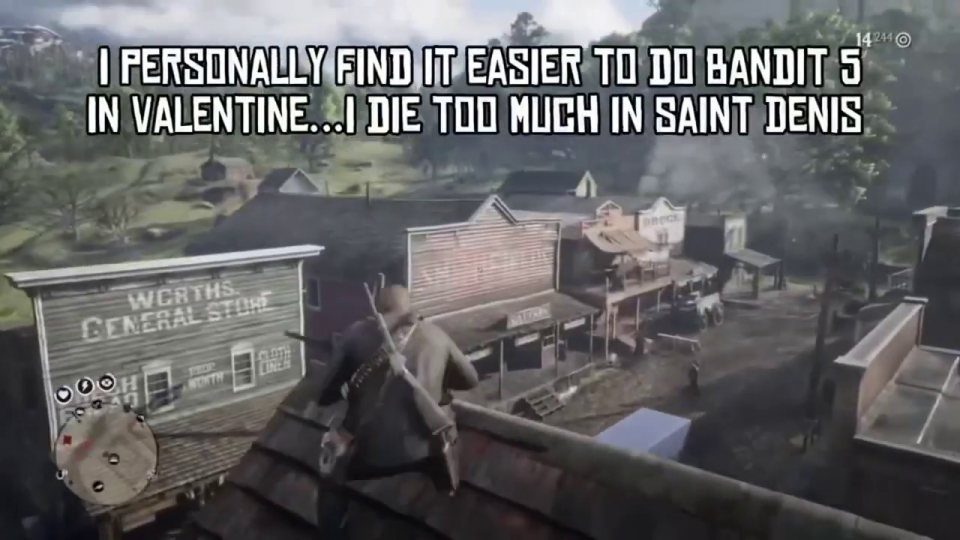 Bandit 5: get a $250 bounty in Valentine