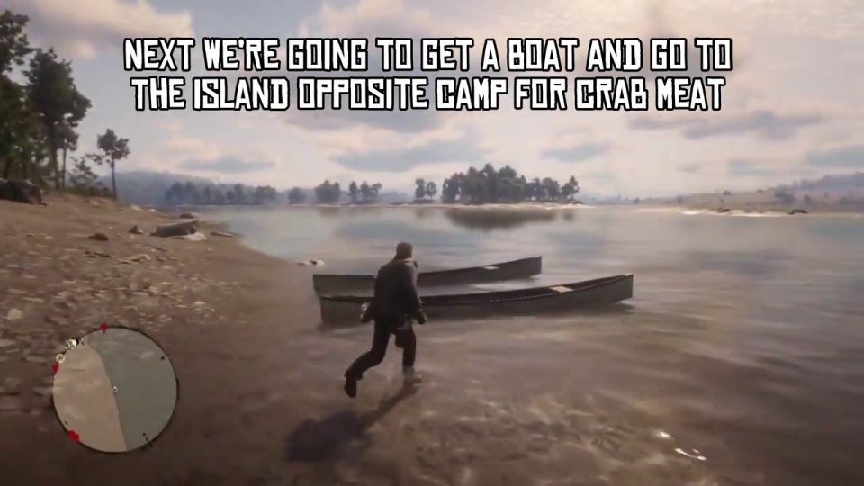 Crab meat on the island