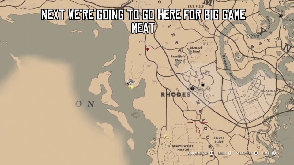 Big game meat with bait