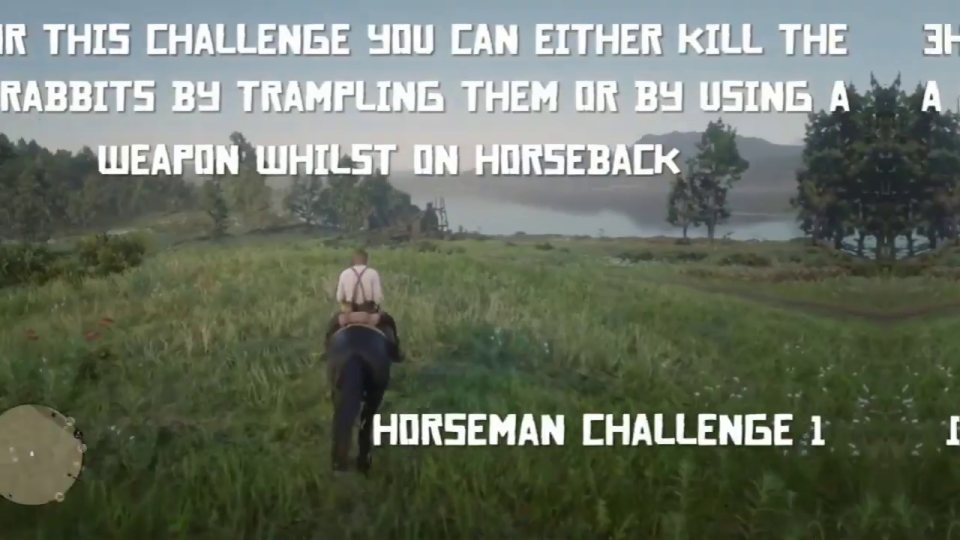 Horseman 1: kill 5 rabbits from horseback