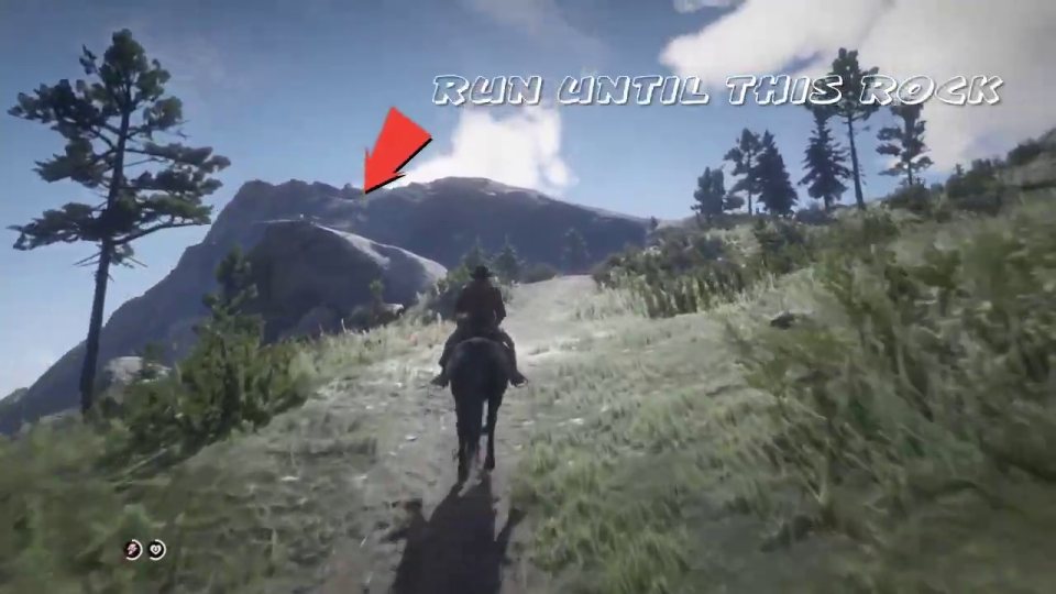 Ride until this big rock