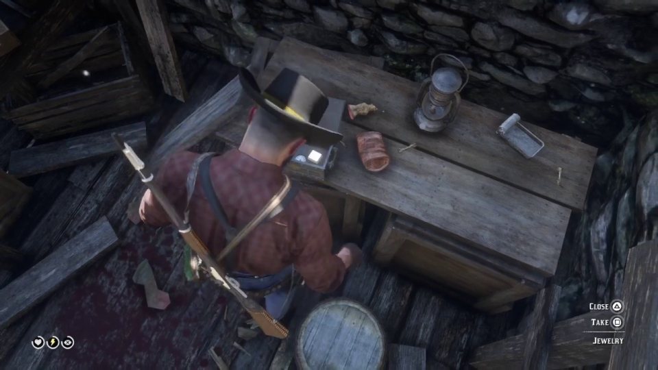 Open the lock box on the table